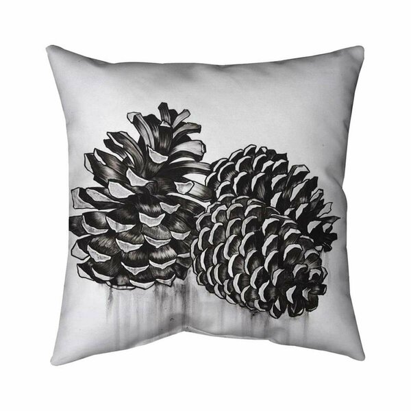 Begin Home Decor 26 x 26 in. Three Small Pine Cones-Double Sided Print Indoor Pillow 5541-2626-MI100